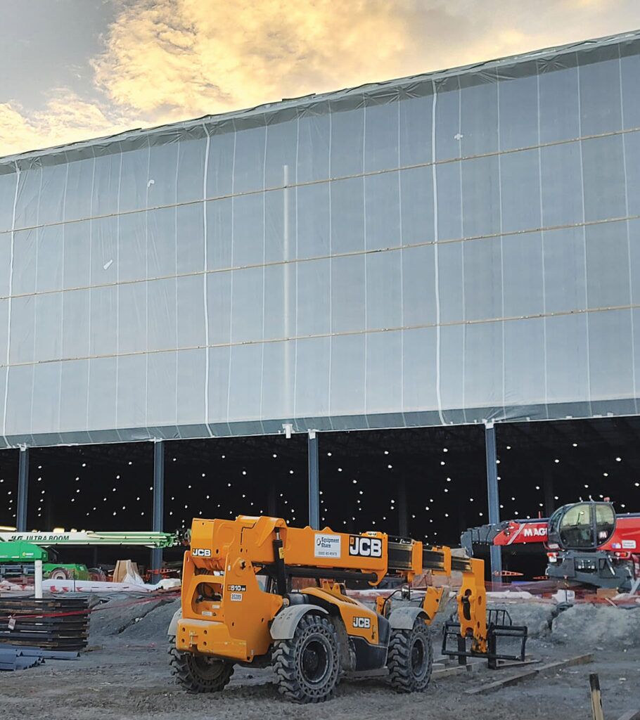 temporary exterior enclosure for construction